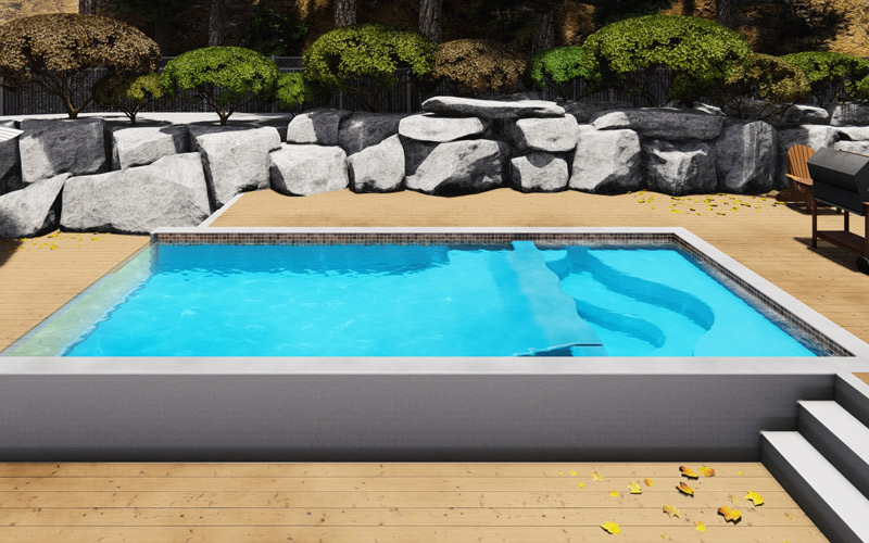 Baja Beach Above Ground fiberglass pool sales