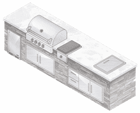 kitchen straight island